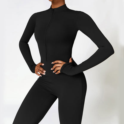 Jumpsuit Zipper Long-sleeved