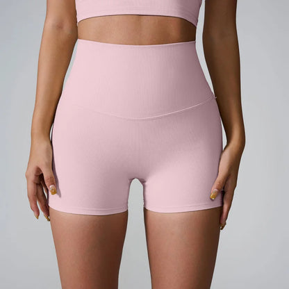 Shorts Seamless Back Cross High Waist Hip Lift