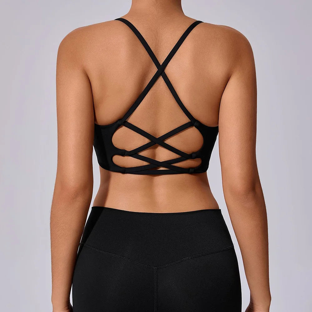 U-Shaped Multi-Strap Cross Back