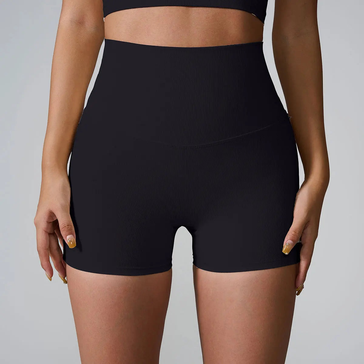 Shorts Seamless Back Cross High Waist Hip Lift