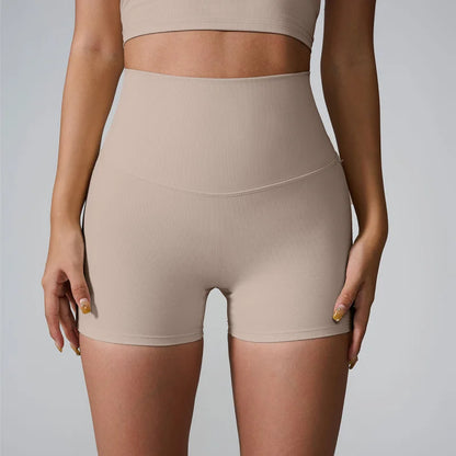 Shorts Seamless Back Cross High Waist Hip Lift