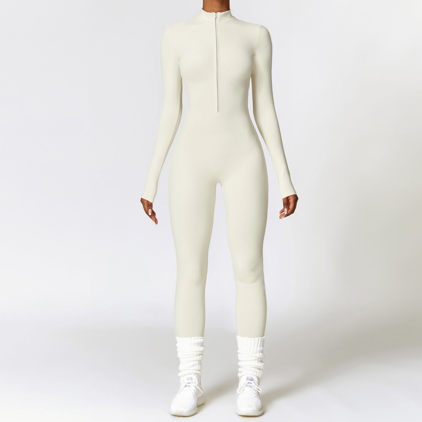 Jumpsuit Zipper Long-sleeved